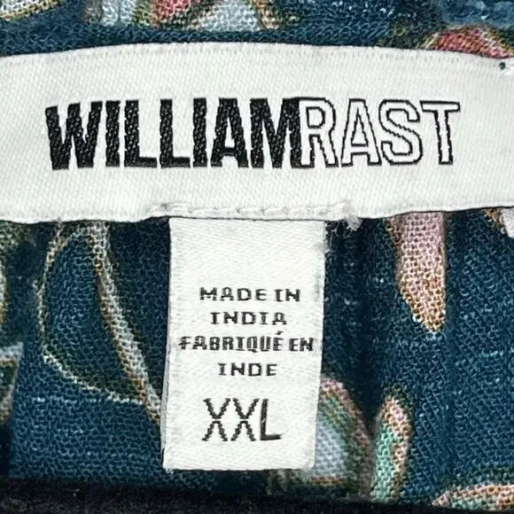 WILLIAMRAST Women Ruffle Mini Dress Layered Floral Green Size XXL Sleeveless Tie - Picture 3 of 13